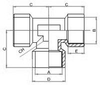 PFT,Brass air fitting, Air connector, Brass fitting, air fitting